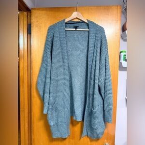 Torrid Blue Open Front Cardigan Sweater